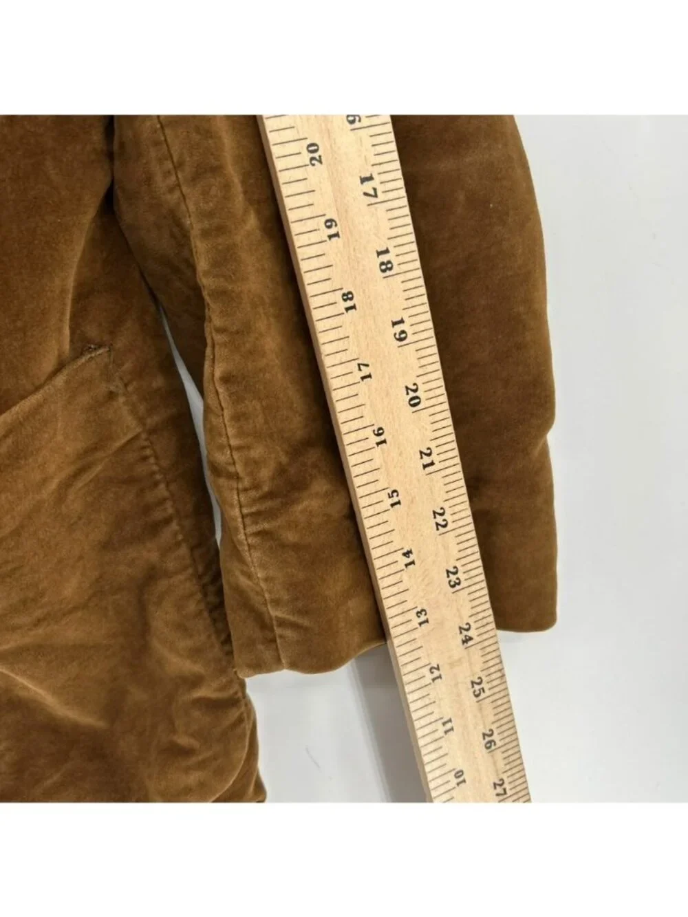 Vintage Dutch Suede Jacket Blazer Men's Size 46 Brown Velvet Button-Front